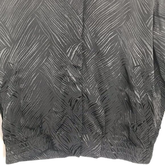 H&M Black Silky Textured Linear Print Bomber Jacket - Picture 14 of 16